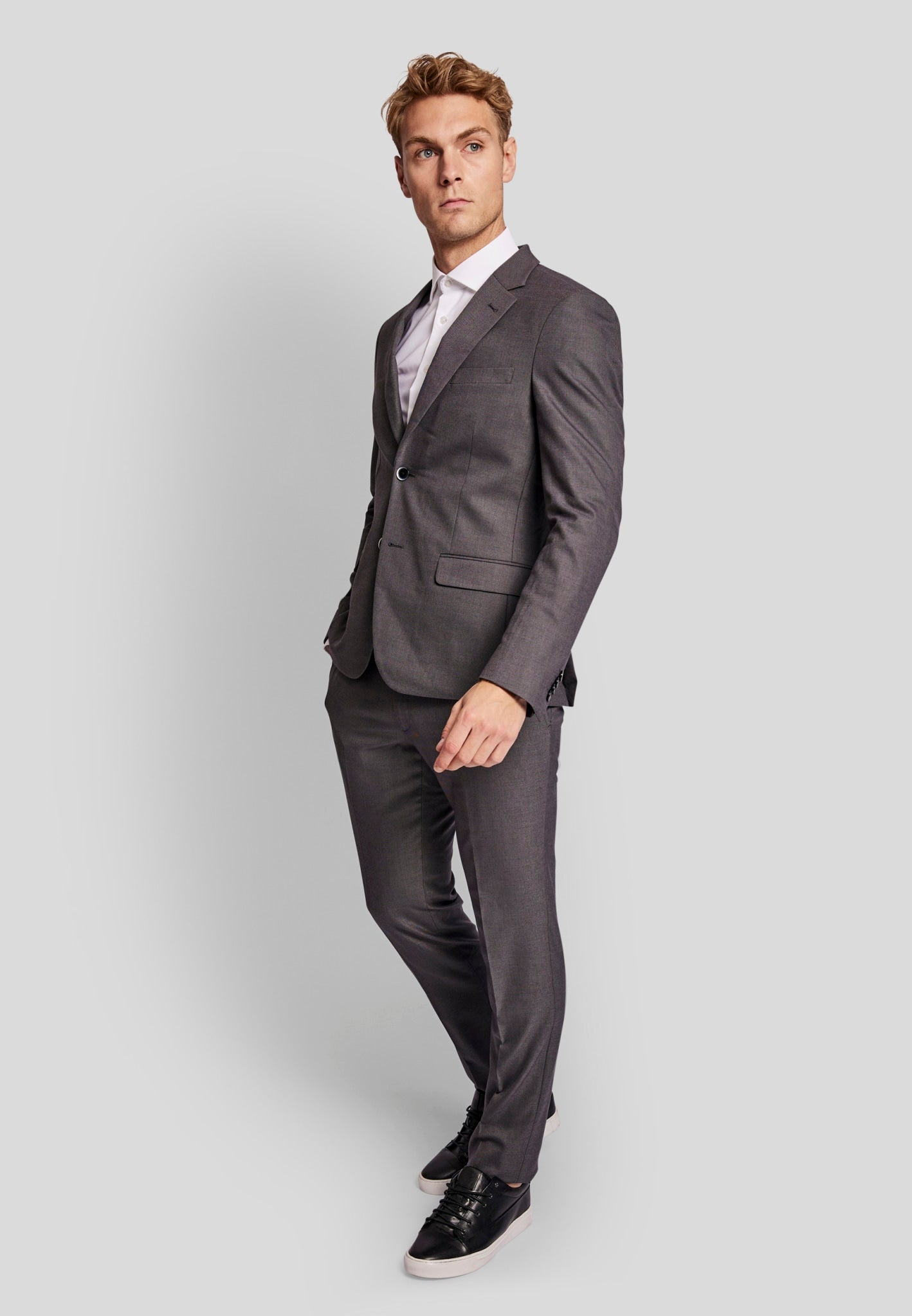 BS Skiathos slim fit kavaj - Grey