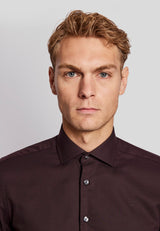 BS Denham slim fit Skjorte - Bordeaux