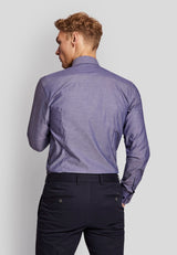 BS Dufresne slim fit Skjorte - Blue