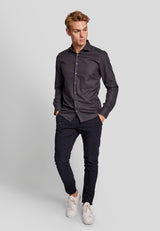 BS Dumo slim fit Skjorte - Charcoal