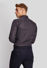 BS Dumo slim fit Skjorte - Charcoal