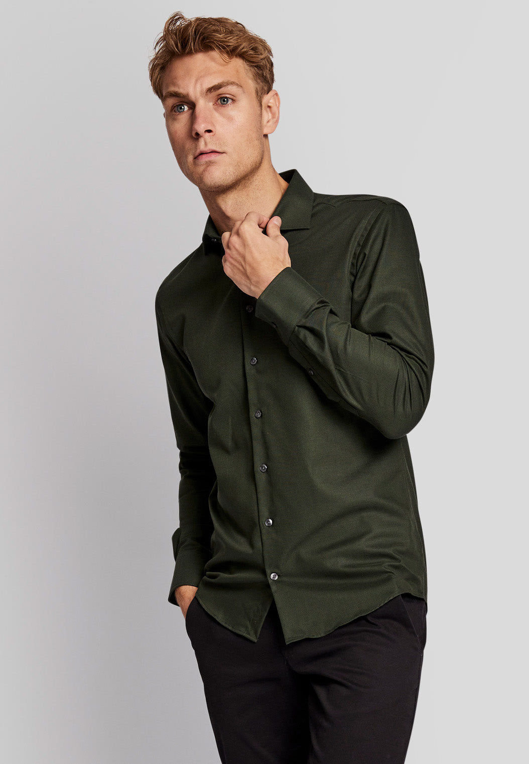 BS Hanna slim fit Skjorta - Green