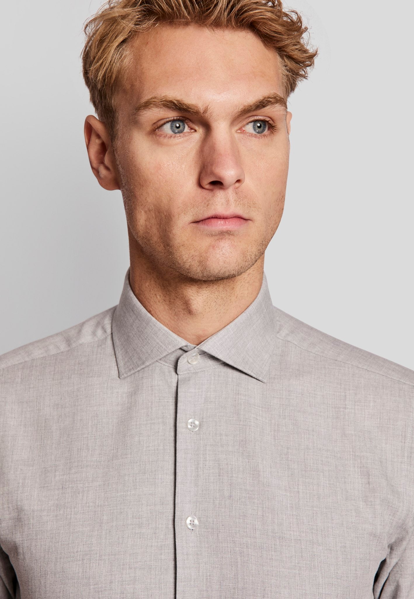 BS Lincoln slim fit Skjorte - Light Grey