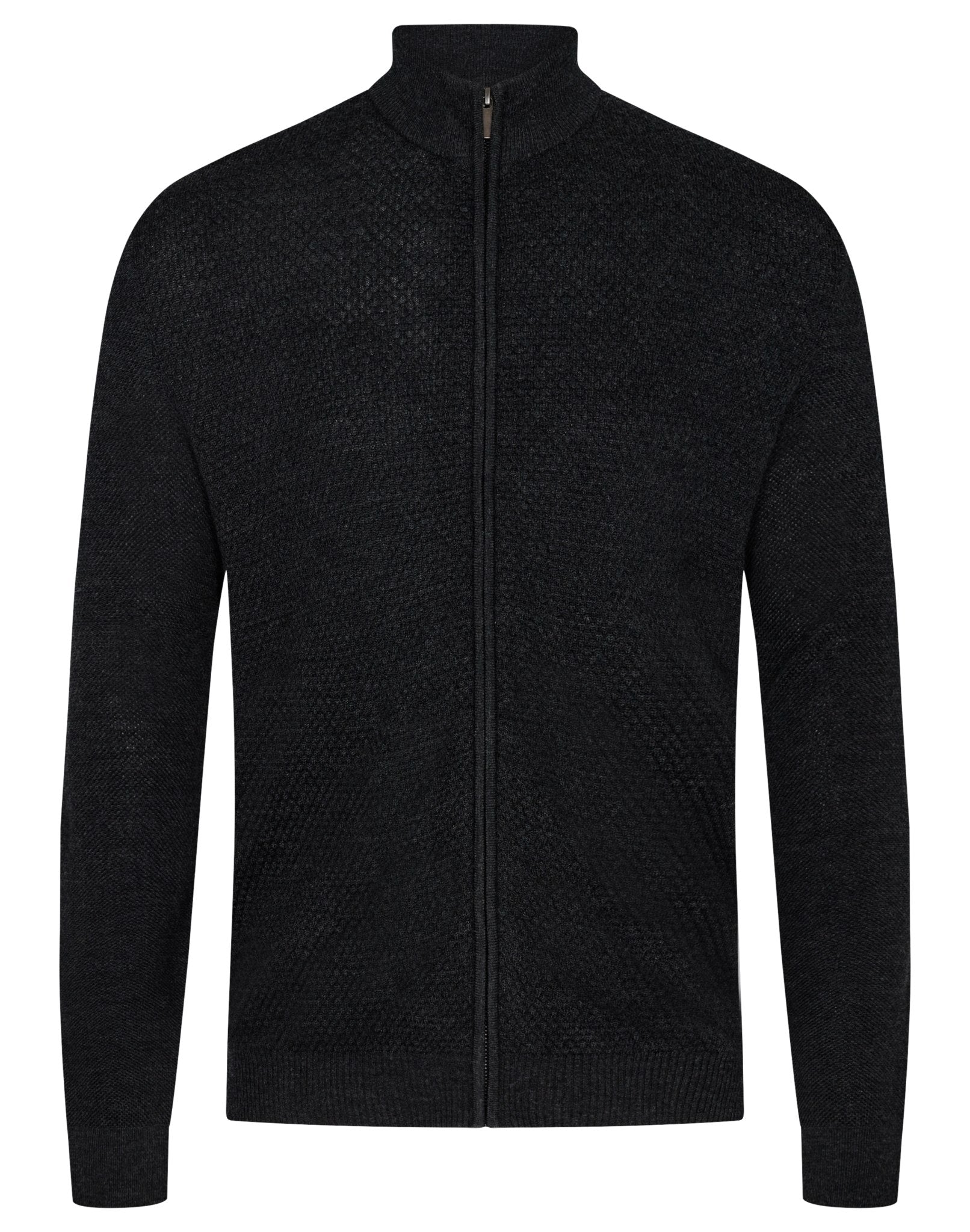 BS Conrad regular fit Stickad tröja - Charcoal