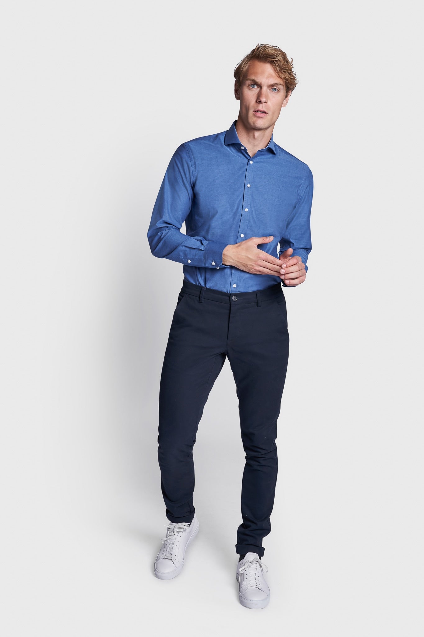 BS Beech Modern Fit Skjorte - Dark Blue