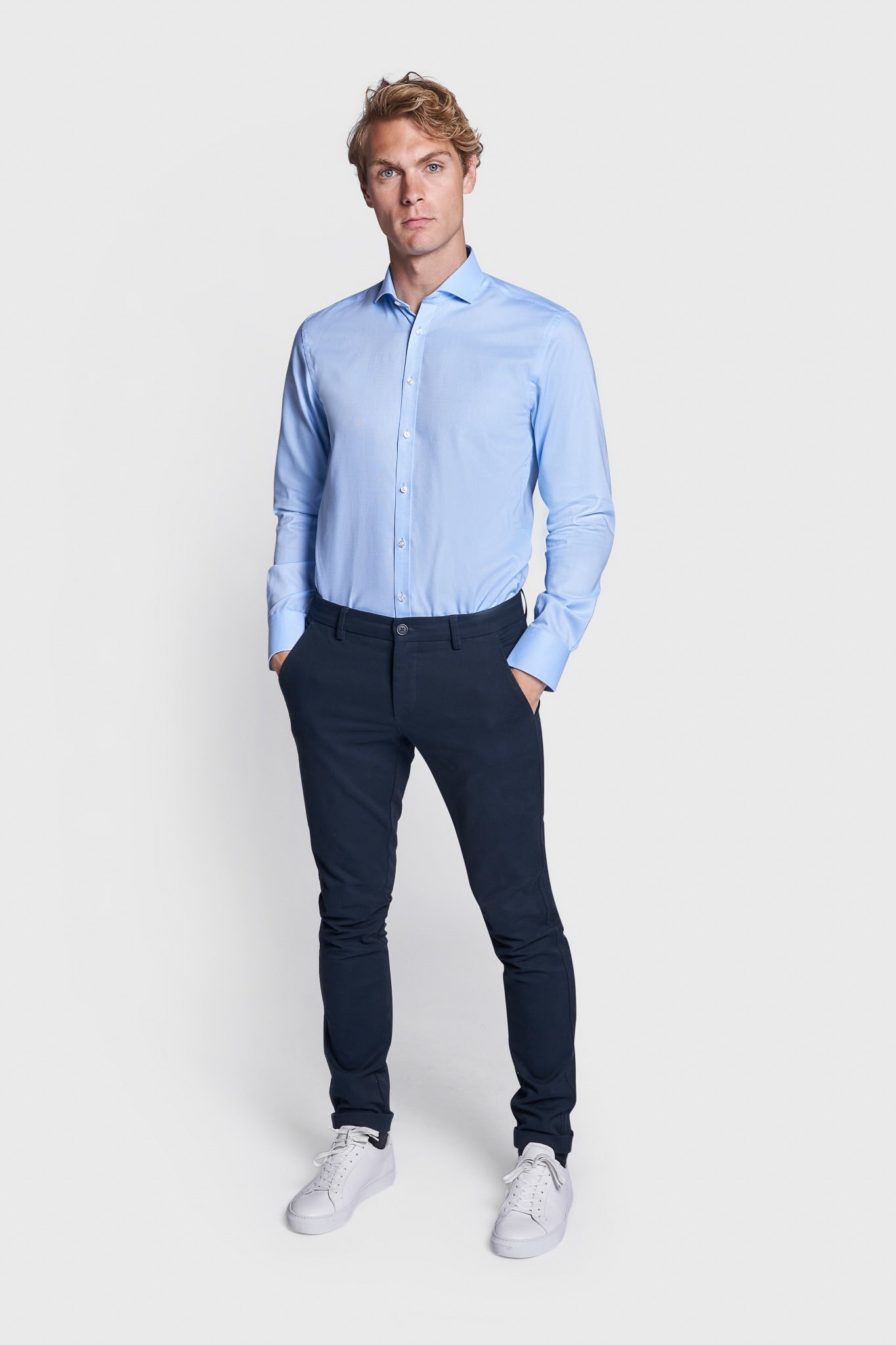 BS Basswood Slim Fit Shirt - Light Blue