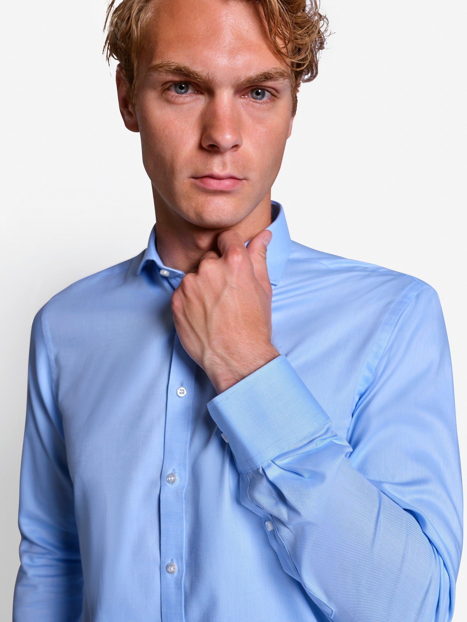 BS Basswood Slim Fit Shirt - Light Blue
