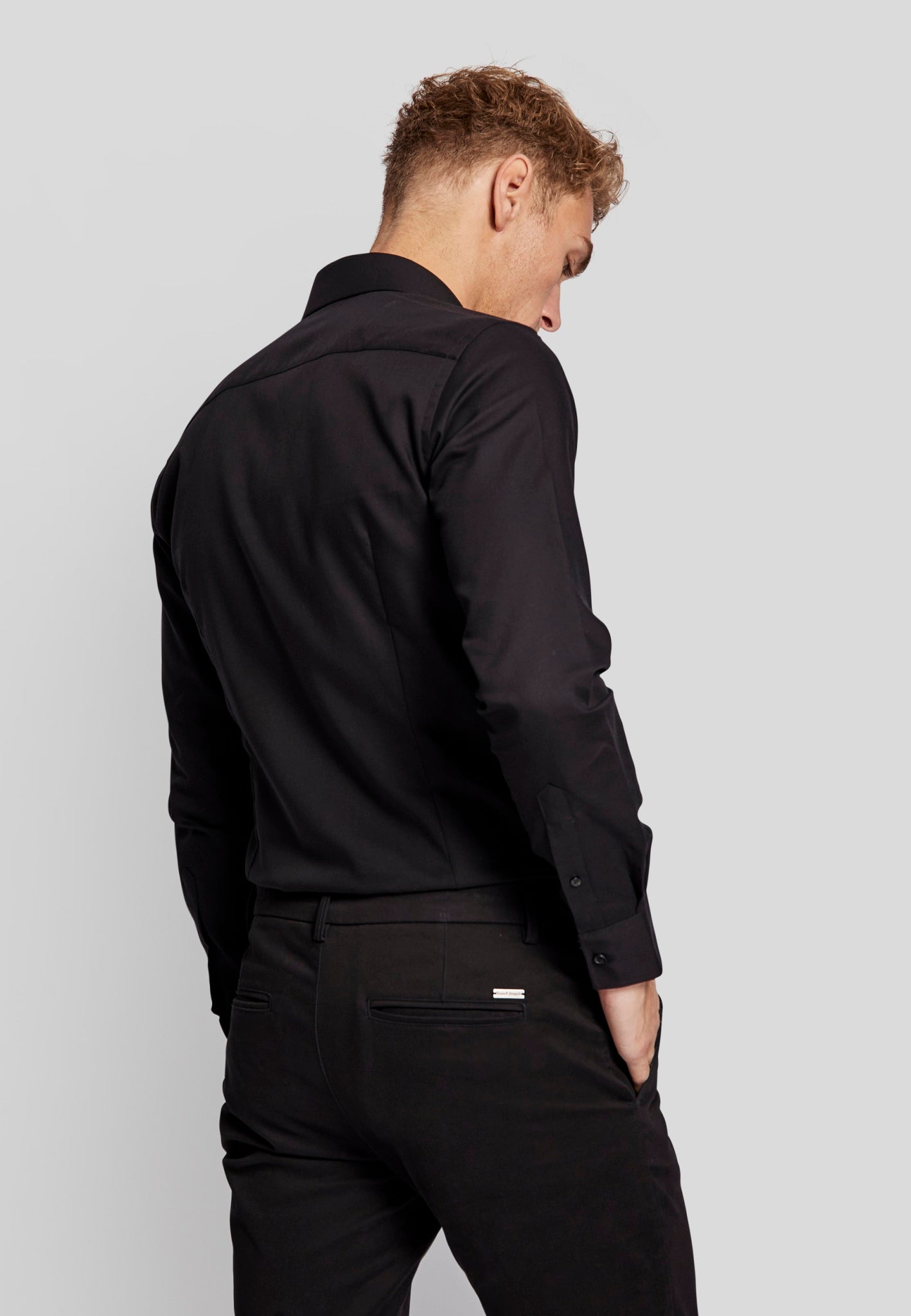 BS Miles Slim Fit Skjorte - Black