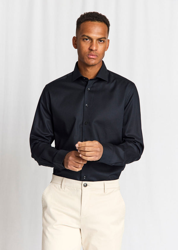 BS Miles Slim Fit Skjorte - Black