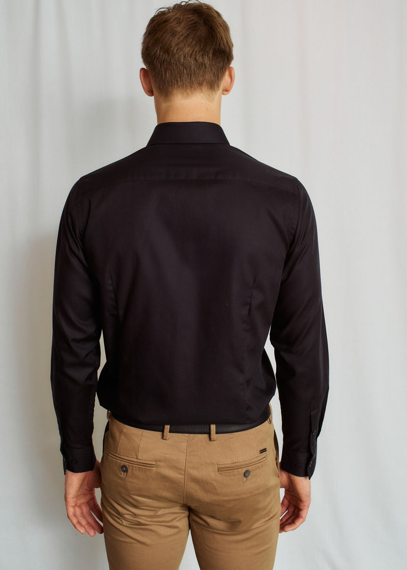 BS Miles Slim Fit Skjorte - Black