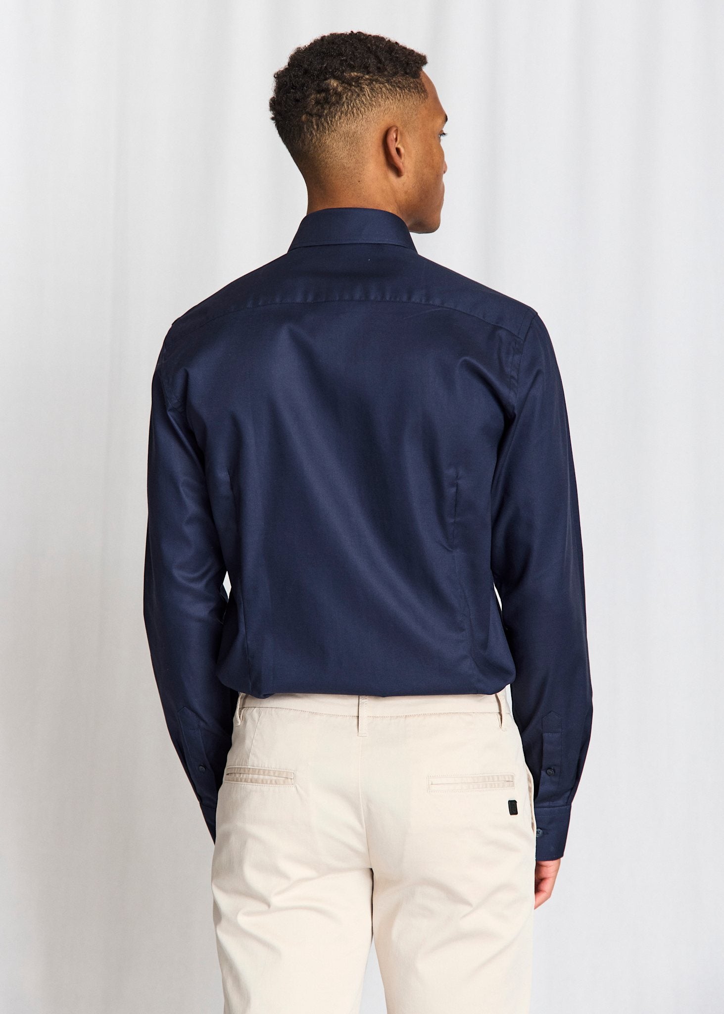 BS Miles Slim Fit Skjorte - Navy