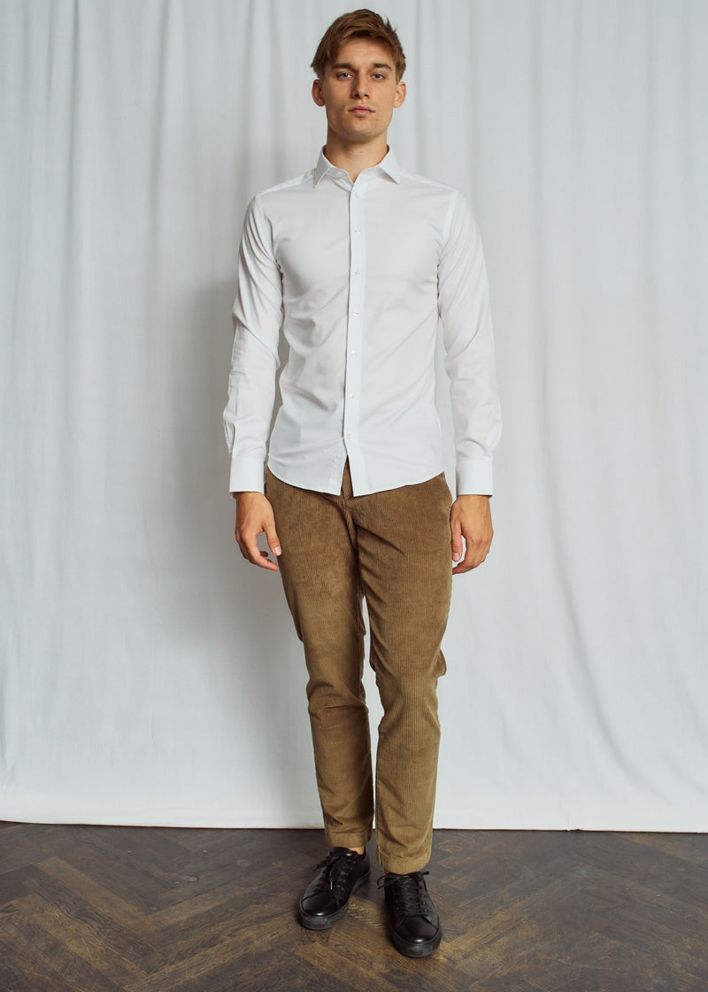 BS Miles Slim Fit Skjorte - White