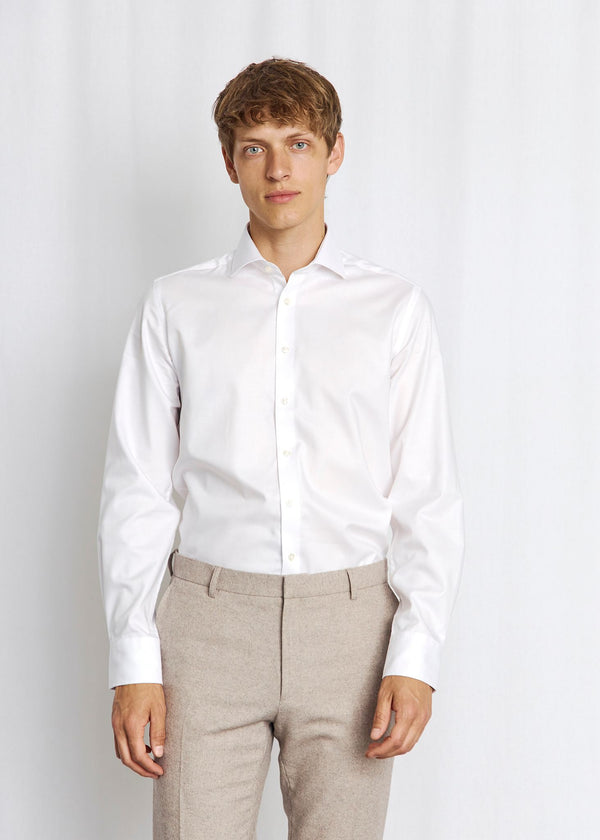 BS Miles Slim Fit Skjorte - White