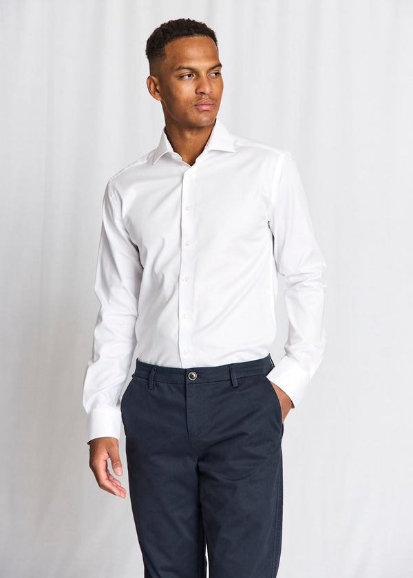 BS Miles Slim Fit Skjorte - White