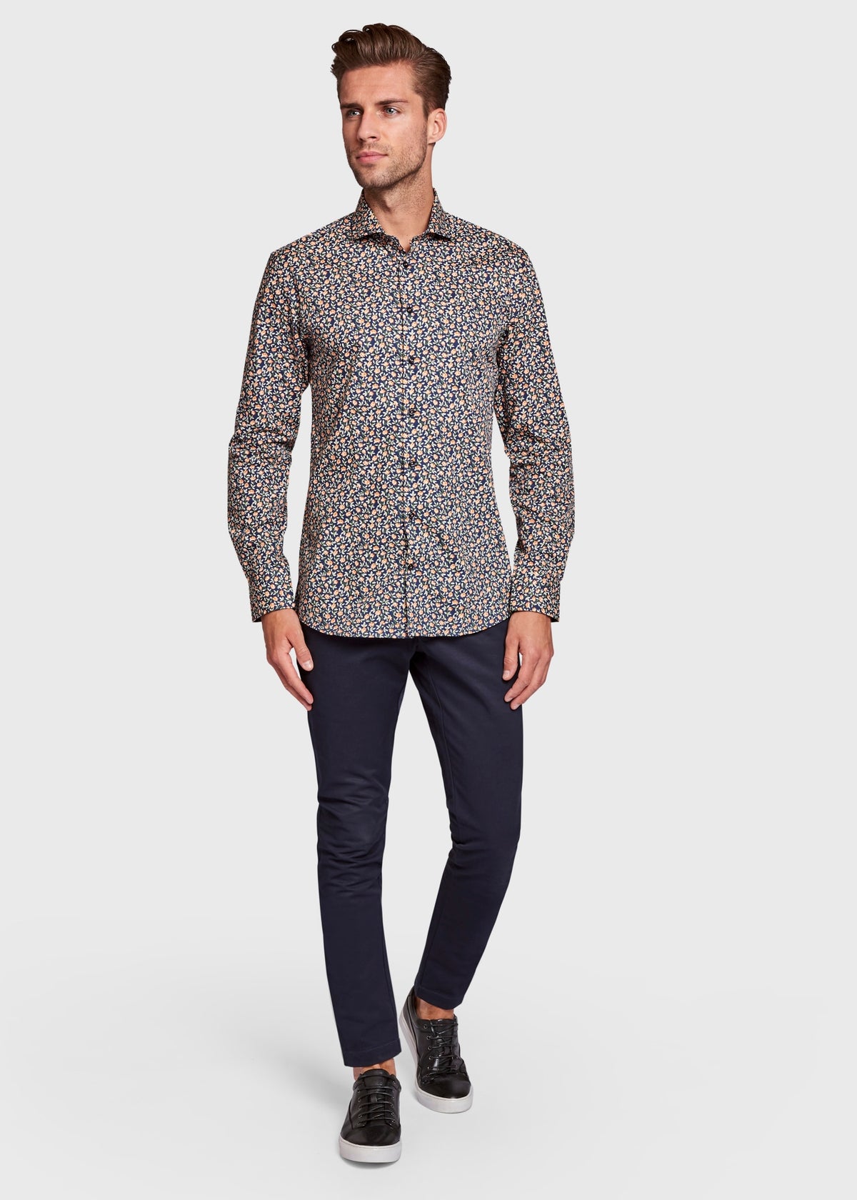 BS Jesse Slim Fit Skjorte - Dark Blue