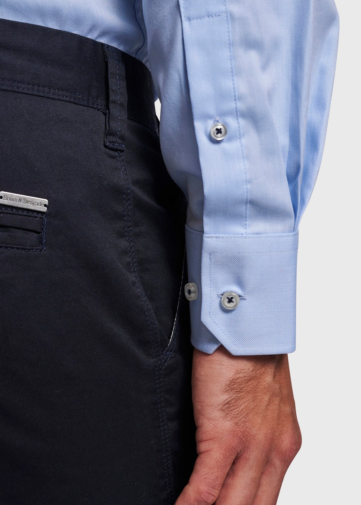 BS Mitte Slim Fit Skjorte - Light Blue