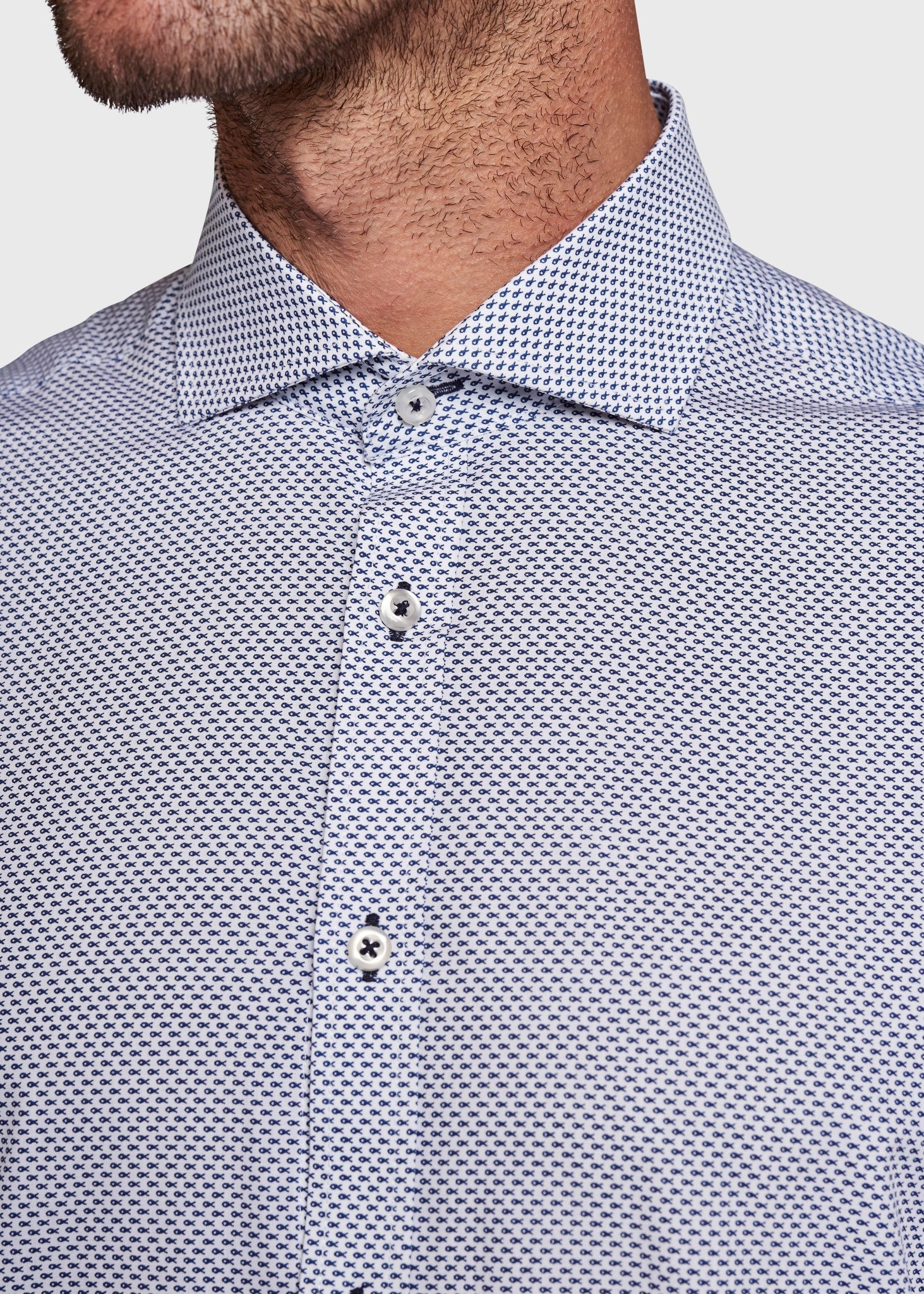 BS Skyler Slim Fit Skjorte - Navy