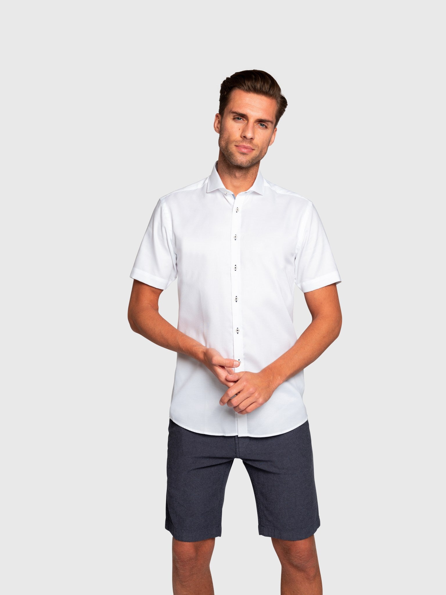 BS Bengala Modern Fit Skjorte - White