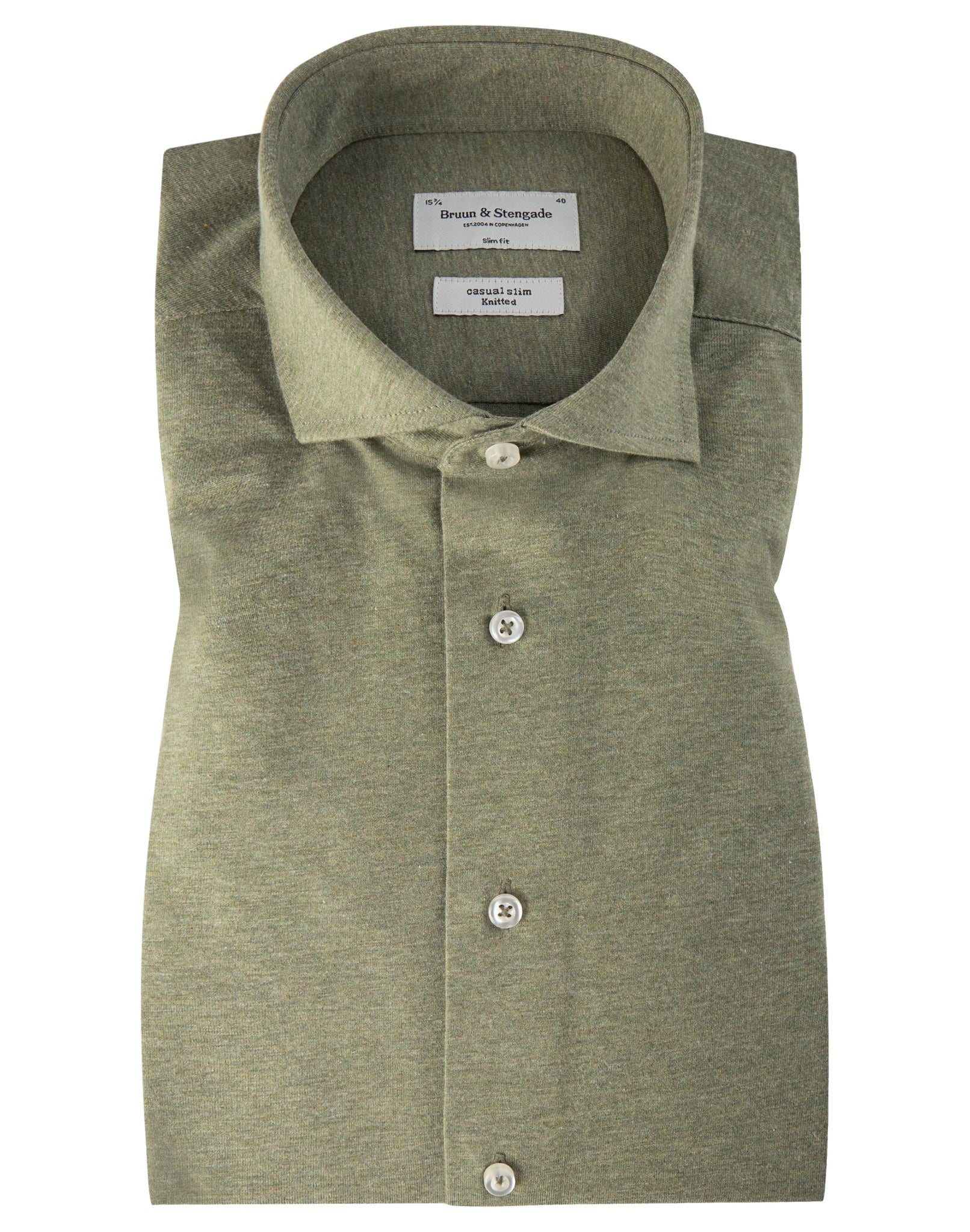 BS Parrot Slim Fit Skjorta - Grön