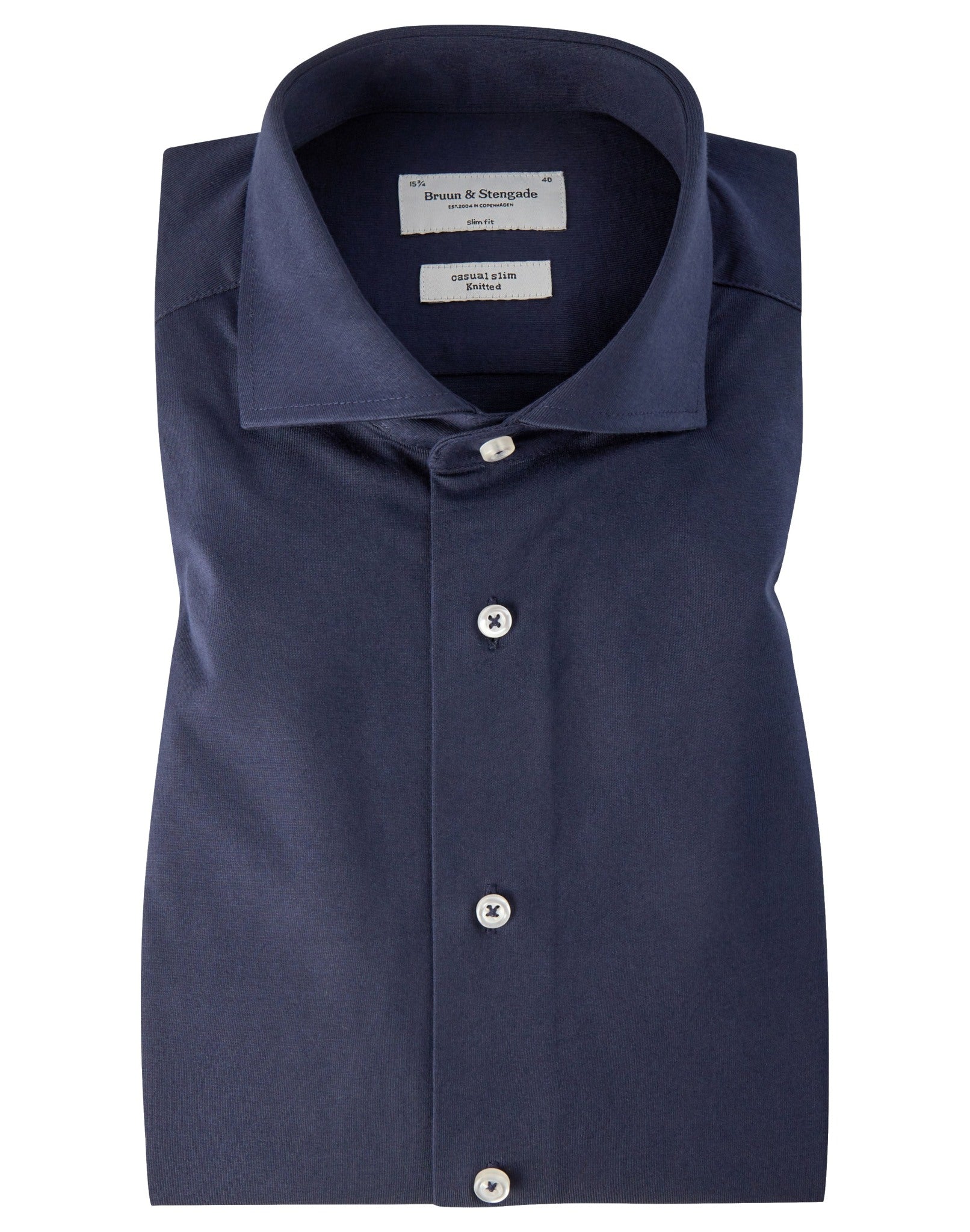 BS Raven Slim Fit Skjorta - Marinblå