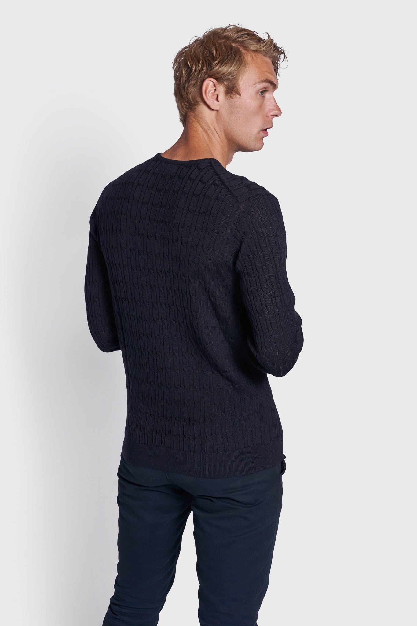 BS Kyrgios Regular Fit Stickad tröja - Navy