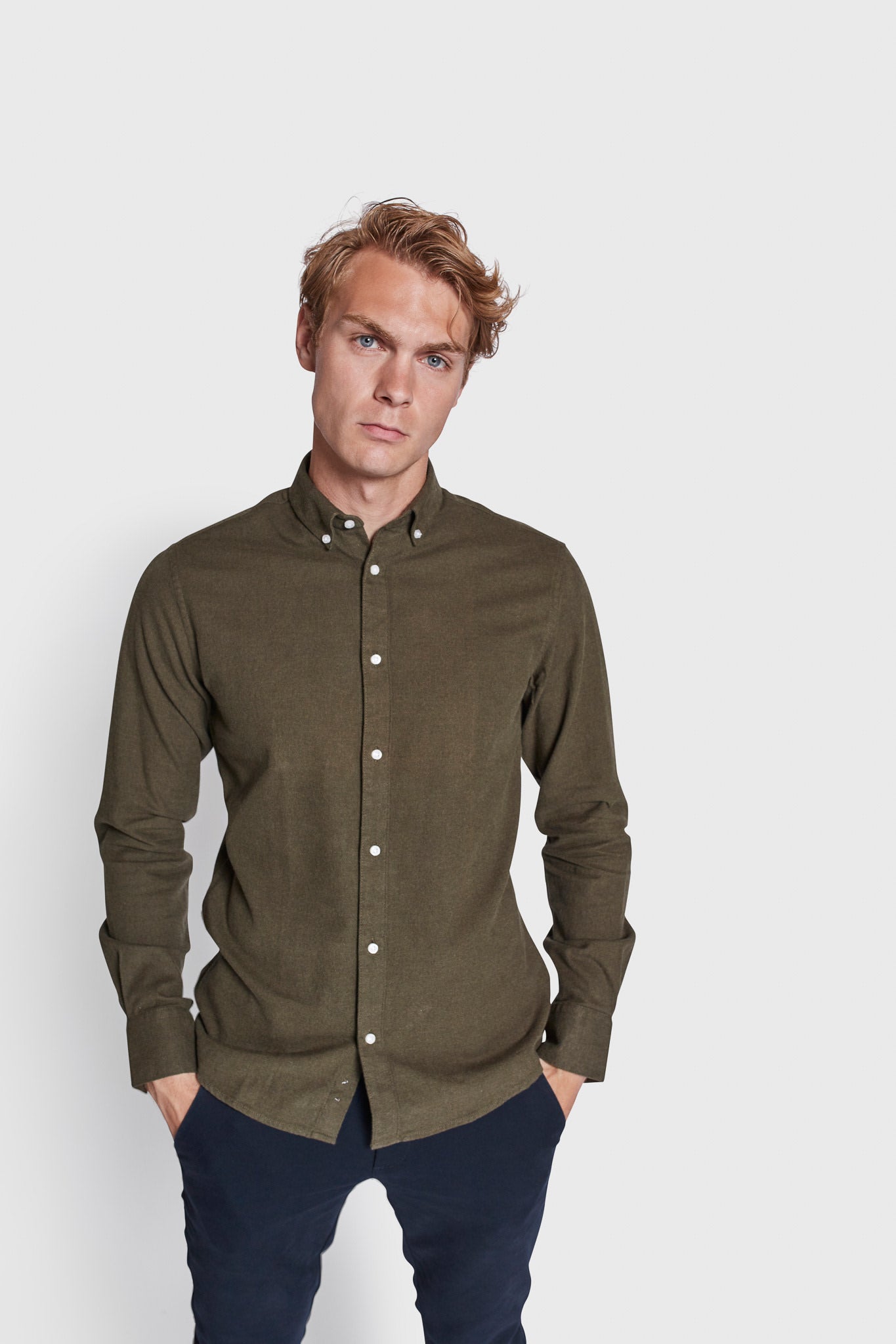 BS Jobe Casual Slim Fit Skjorte - Green