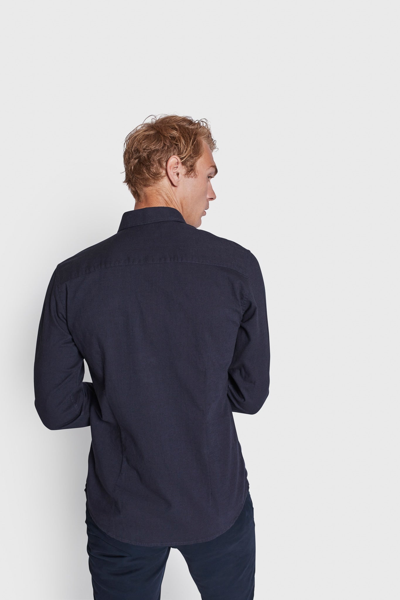 BS Sulayman Casual Slim Fit Skjorte - Navy