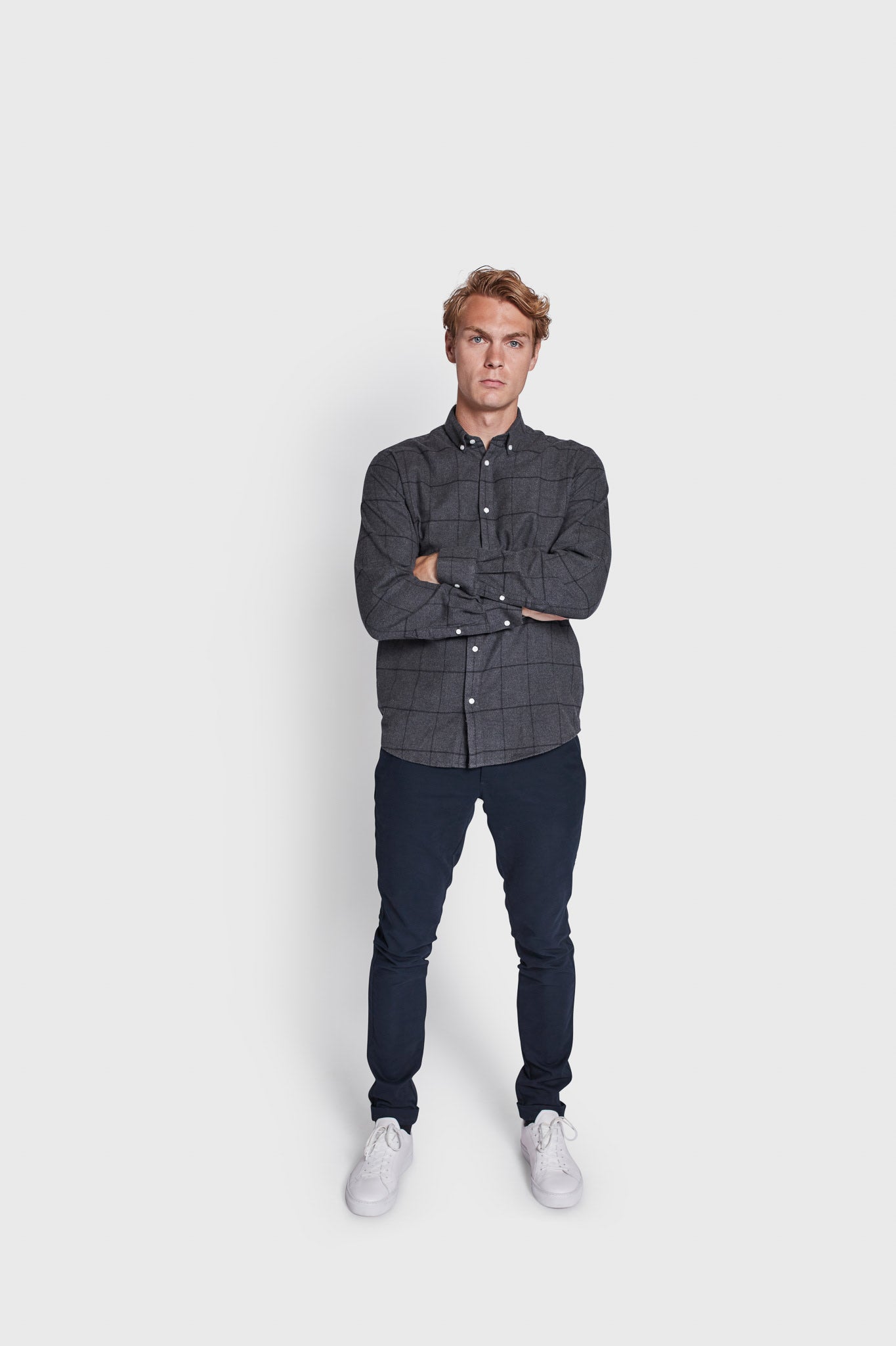BS Hamza Casual Slim Fit Skjorte - Dark Grey