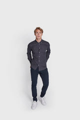 BS Hamza Casual Slim Fit Skjorte - Thunder