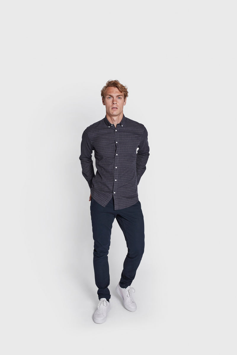 BS Hamza Casual Slim Fit Skjorte - Thunder