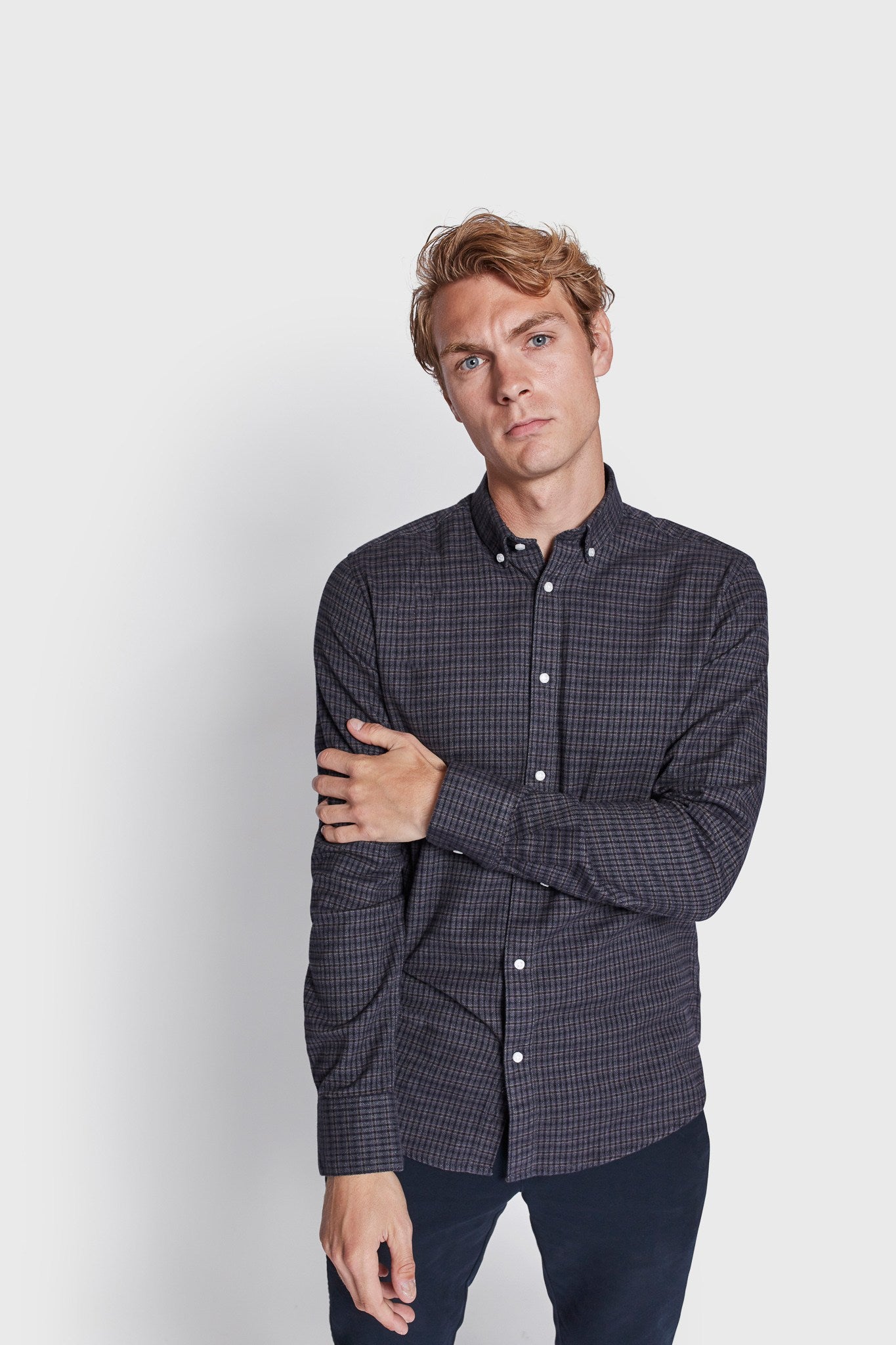 BS Hamza Casual Slim Fit Skjorte - Thunder