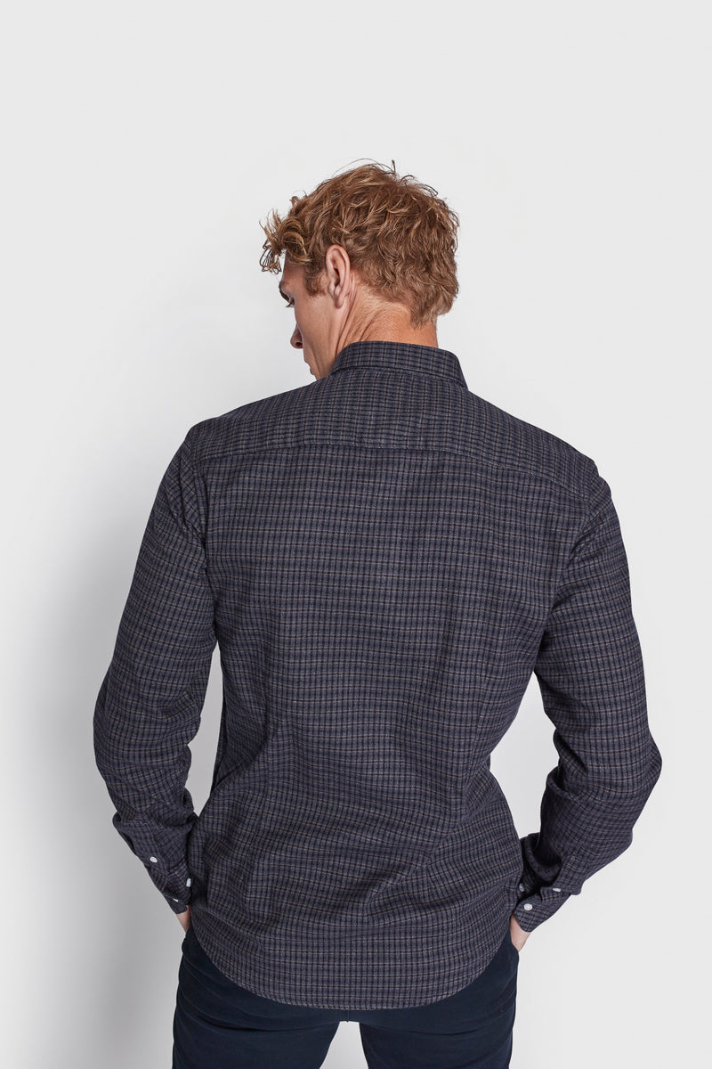 BS Hamza Casual Slim Fit Skjorte - Thunder