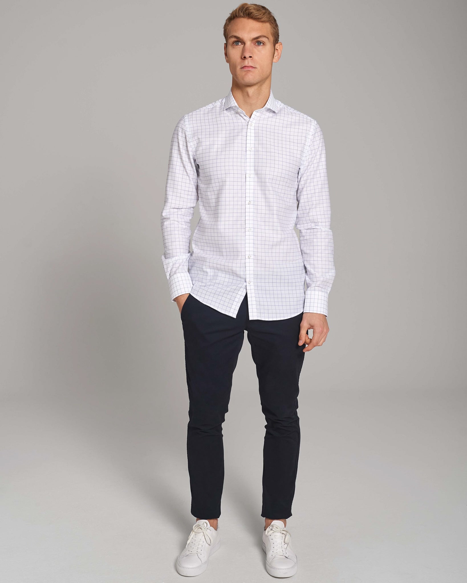 BS Elias Modern Fit Shirt - White