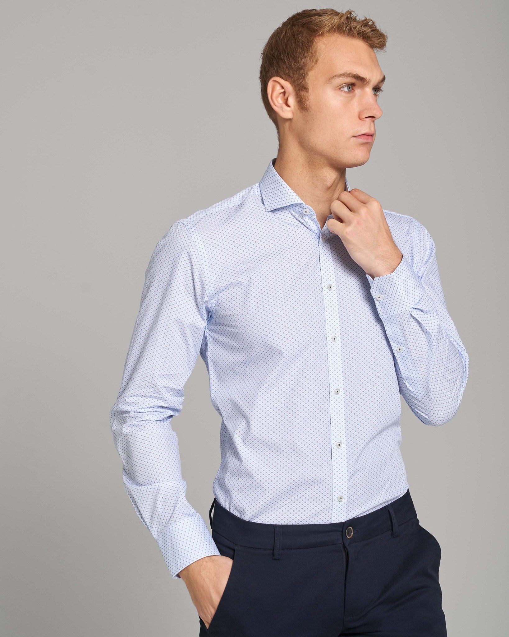 BS Hernando Modern Fit Skjorta - Ljusblå