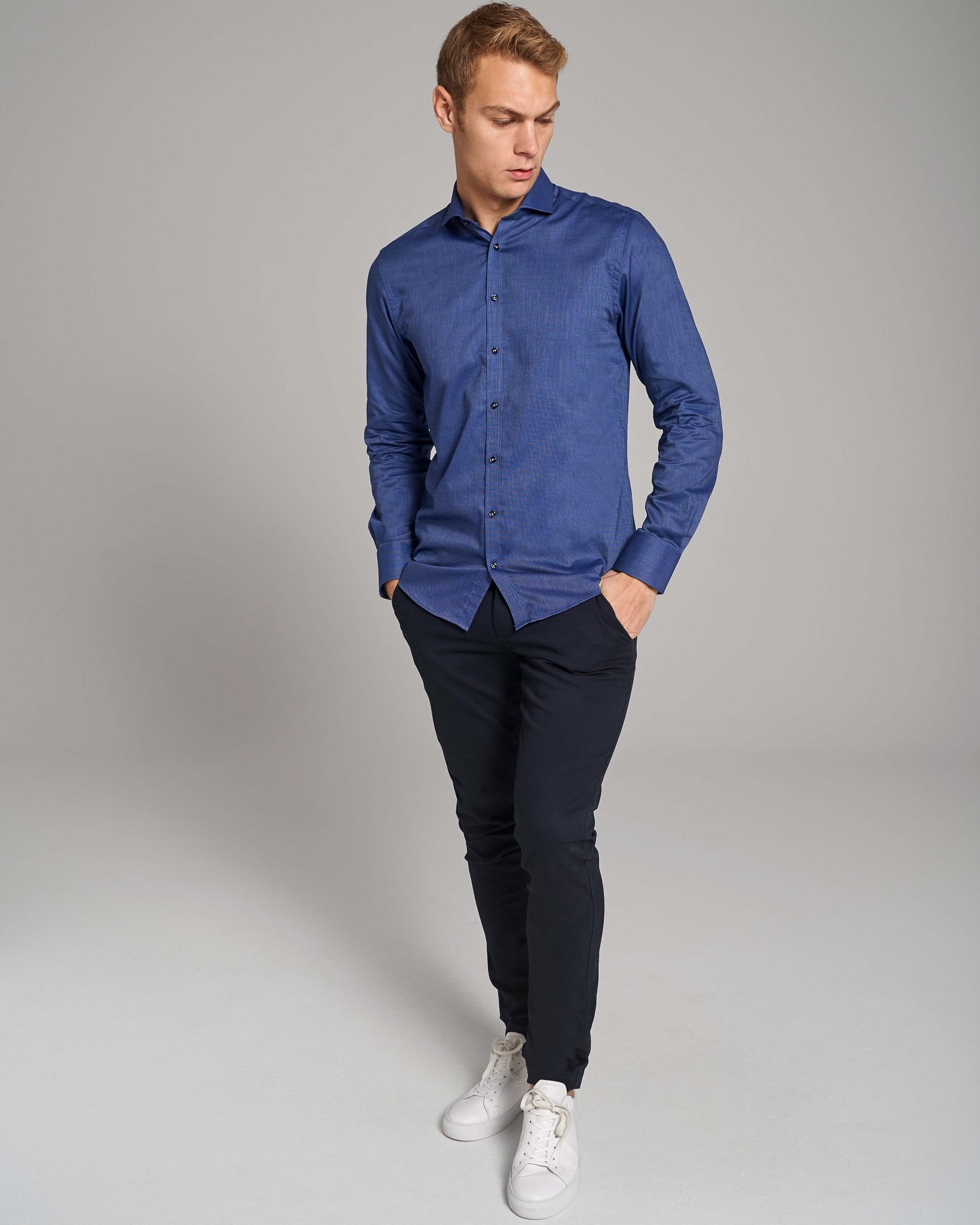 BS Ronald Modern Fit Skjorta - Blå