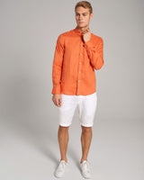 BS Sainz Casual Slim Fit Skjorte - Orange