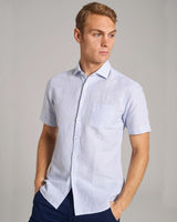 BS Hamilton Casual Slim Fit Skjorte - Light Blue/White