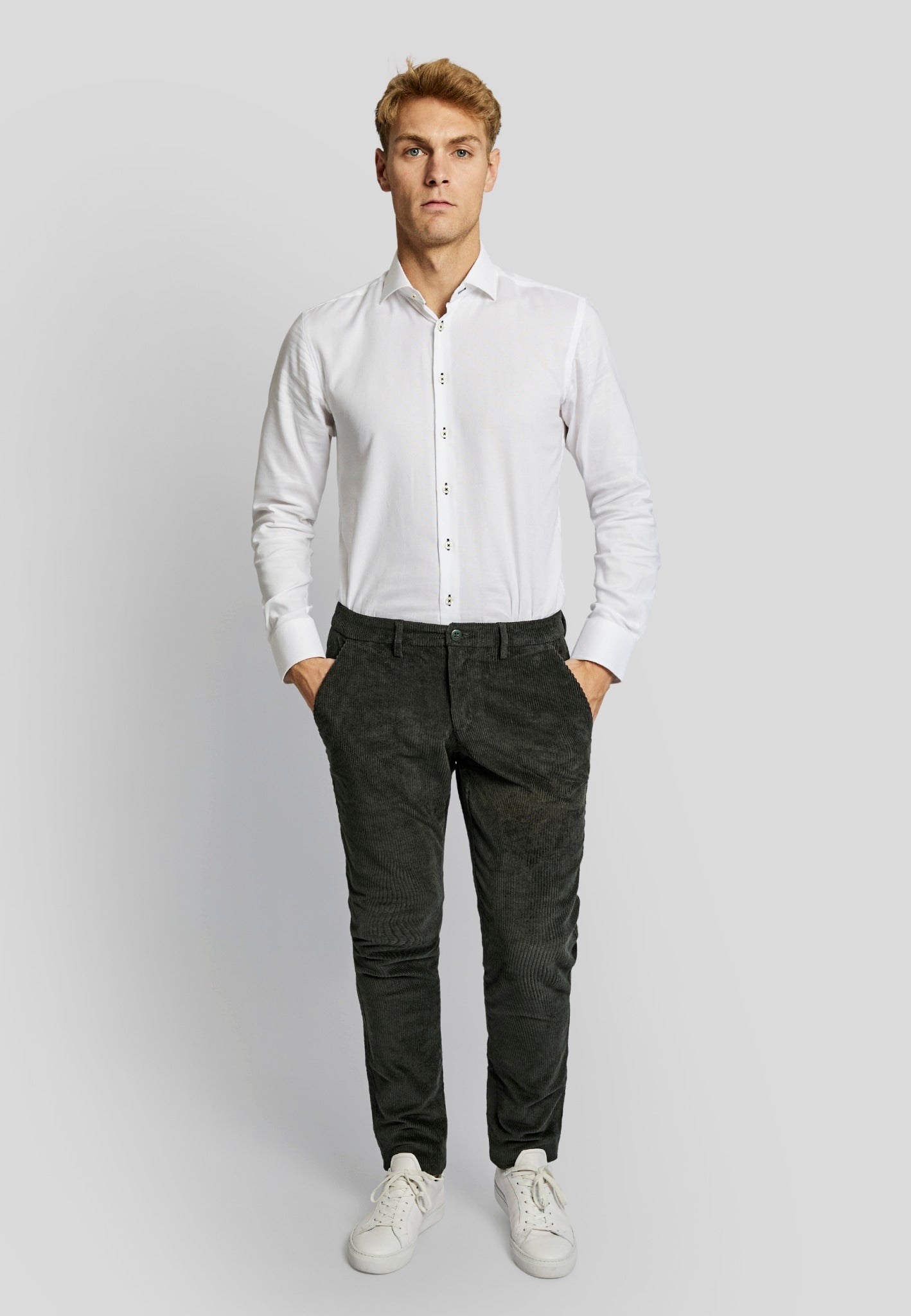BS Alfred slim fit chinos - Grön
