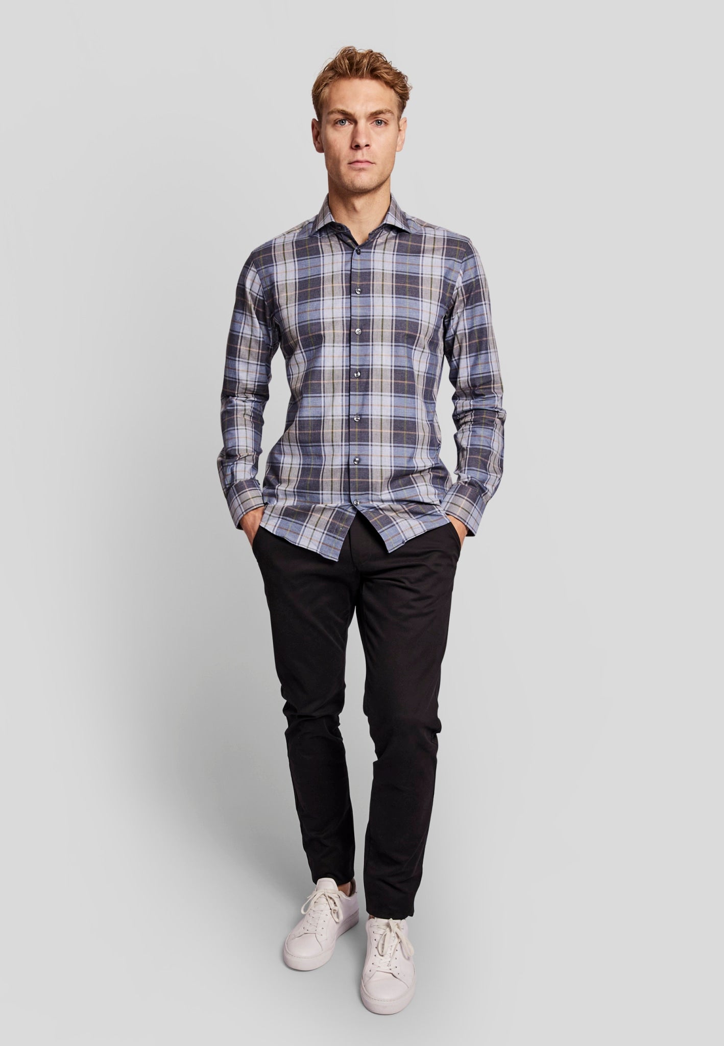 BS Terience slim fit Skjorte - Blue