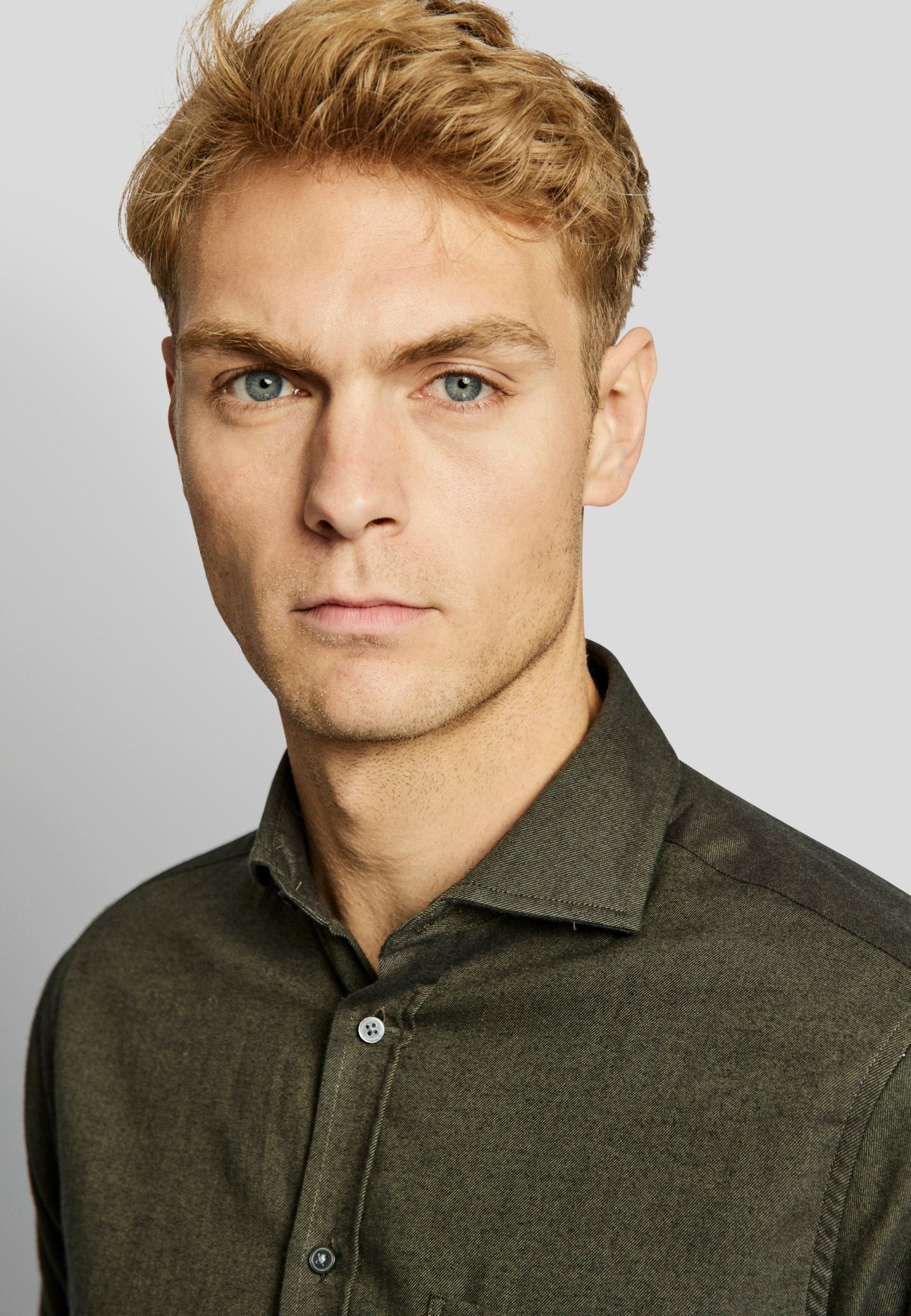 BS Halden casual slim fit Skjorte - Dark Green