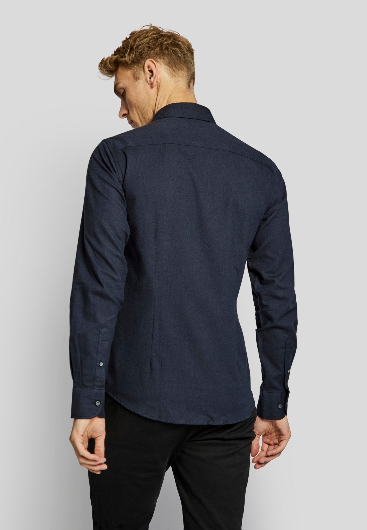 BS Halden casual slim fit Skjorte - Navy