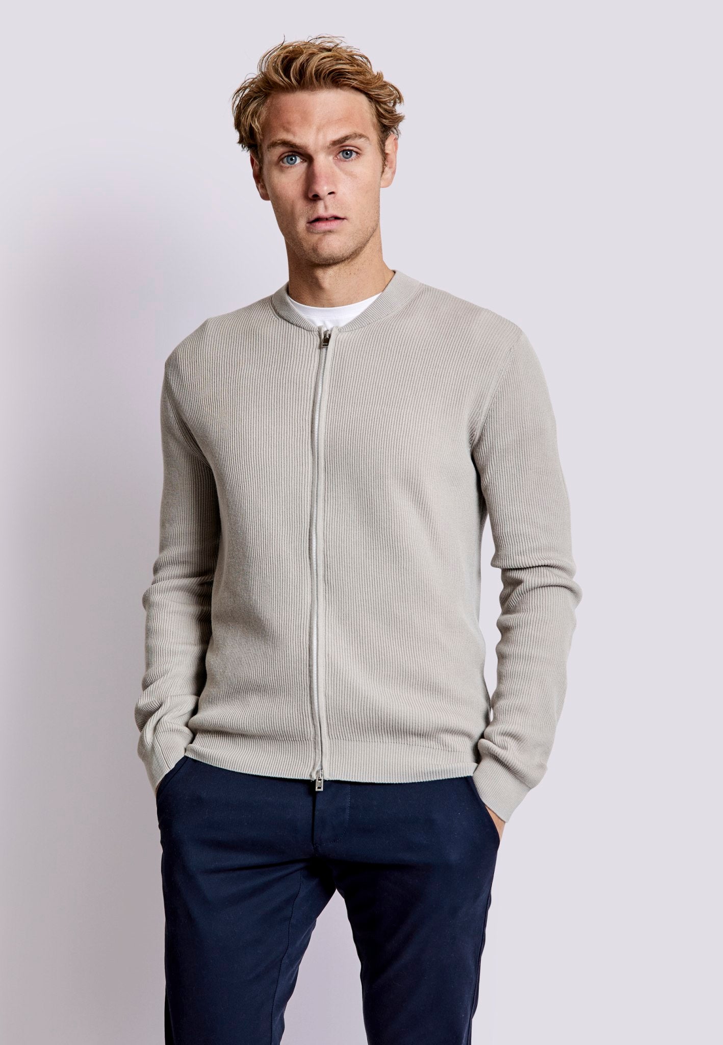 BS Andres Regular Fit Strik - Sand