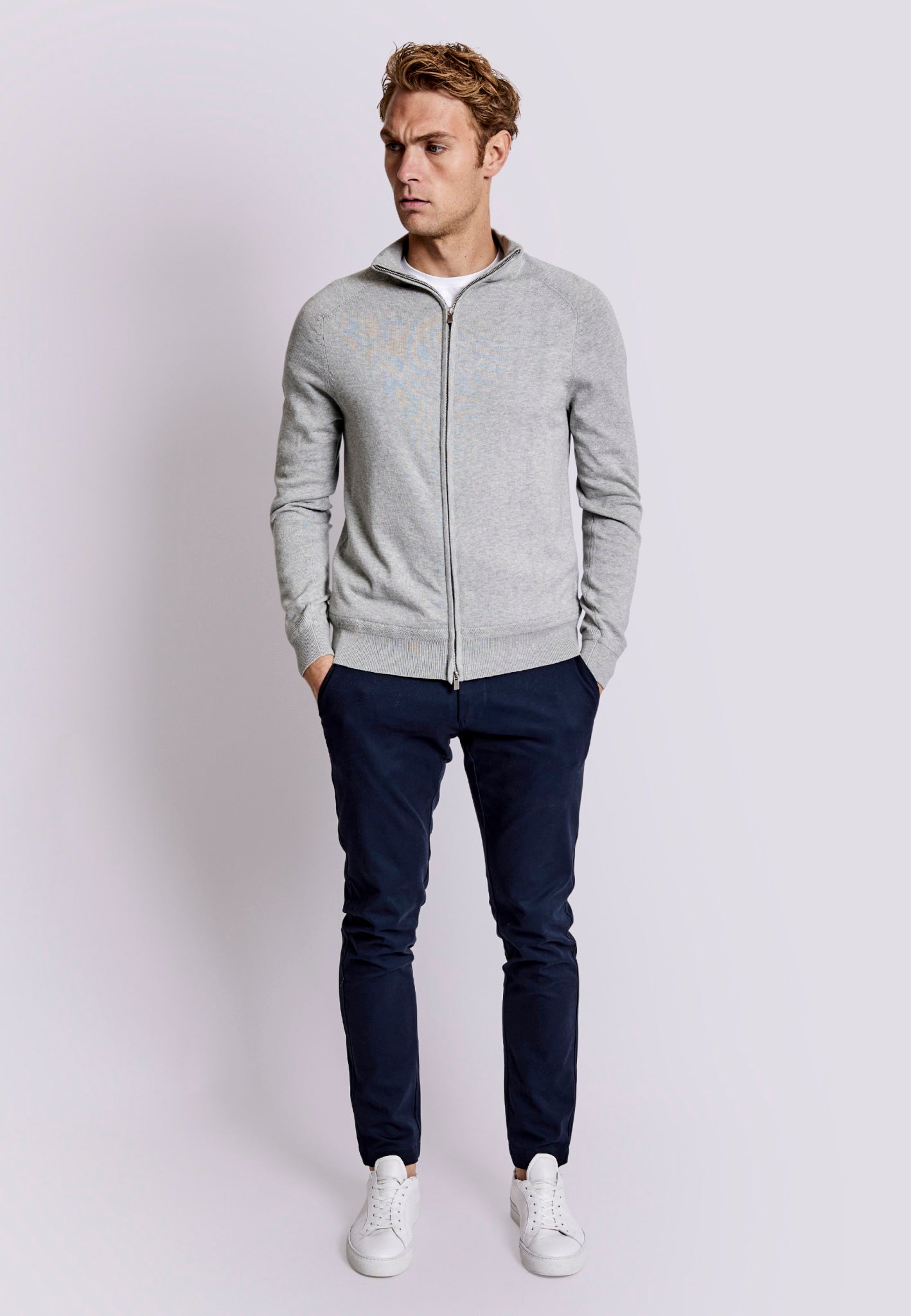 BS Ademir Regular Fit Strik - Light Grey