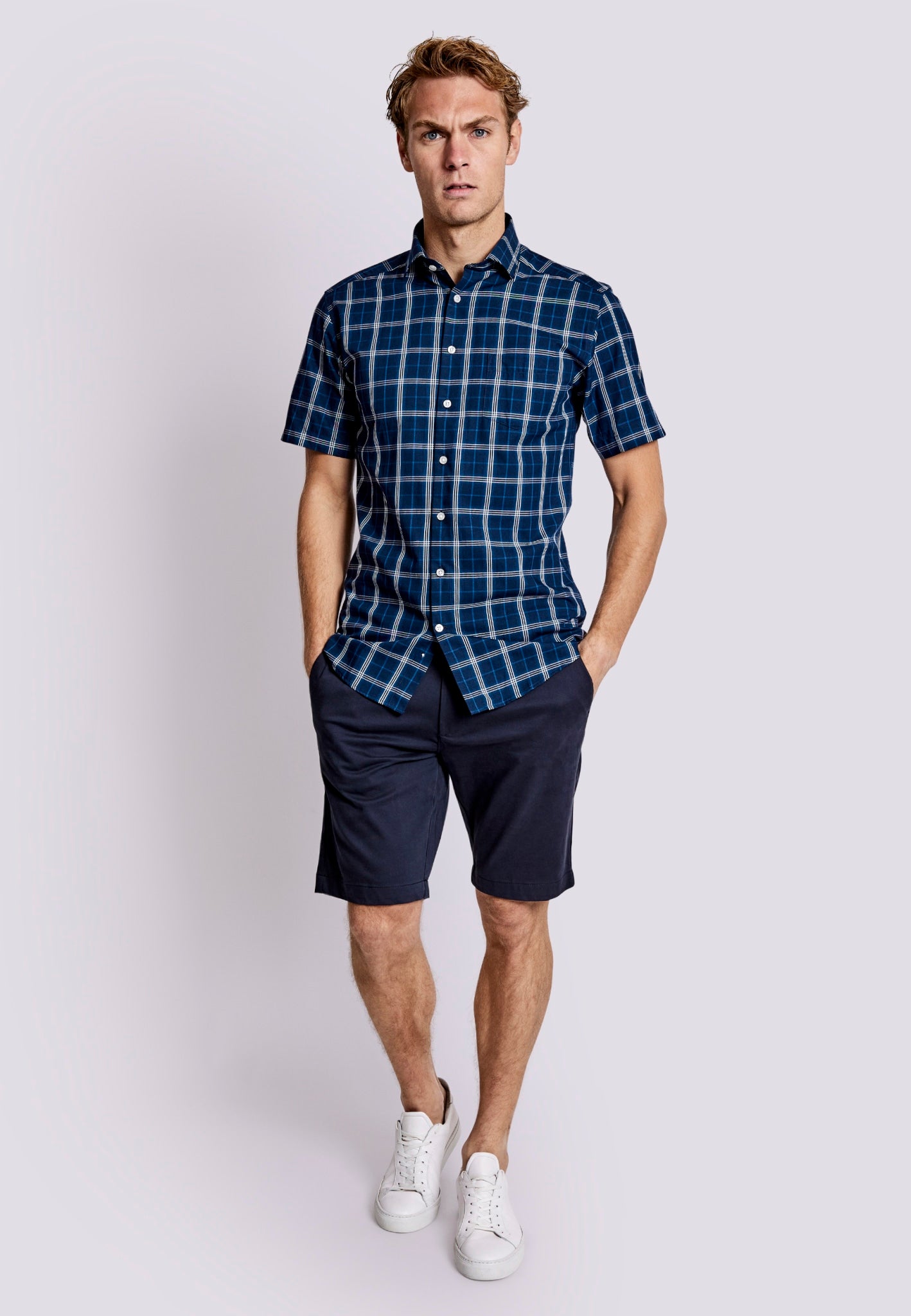 BS Haseeb Modern Fit Shirt - Dark Blue