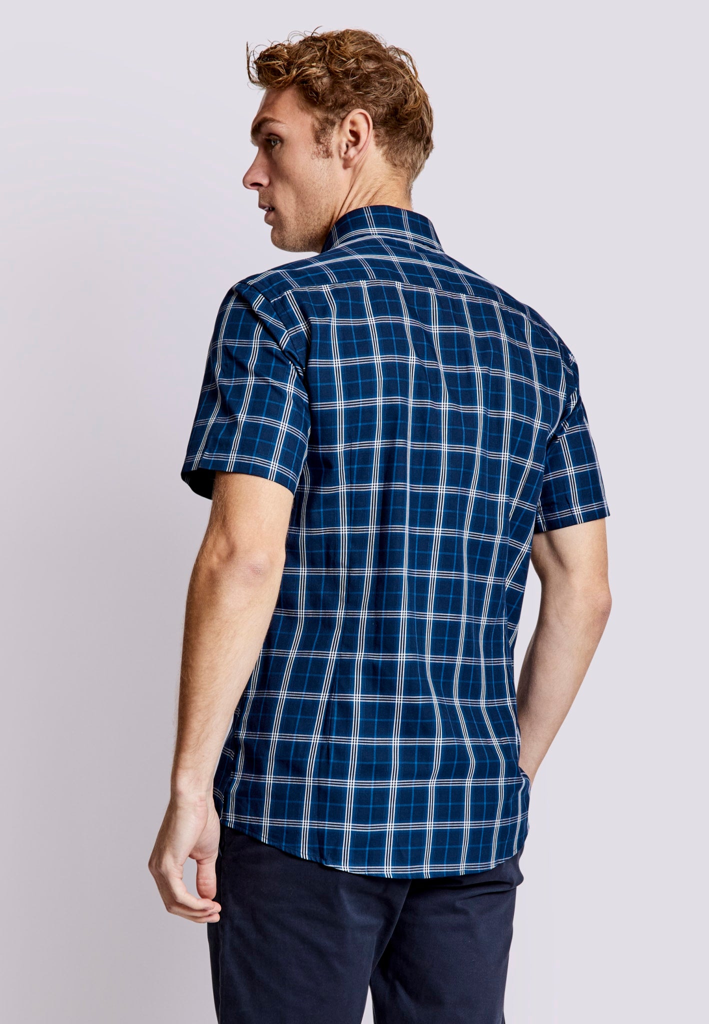 BS Haseeb Modern Fit Shirt - Dark Blue