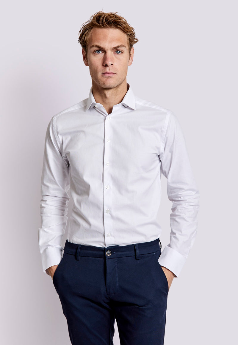 BS Jacobs Slim Fit Skjorte - White