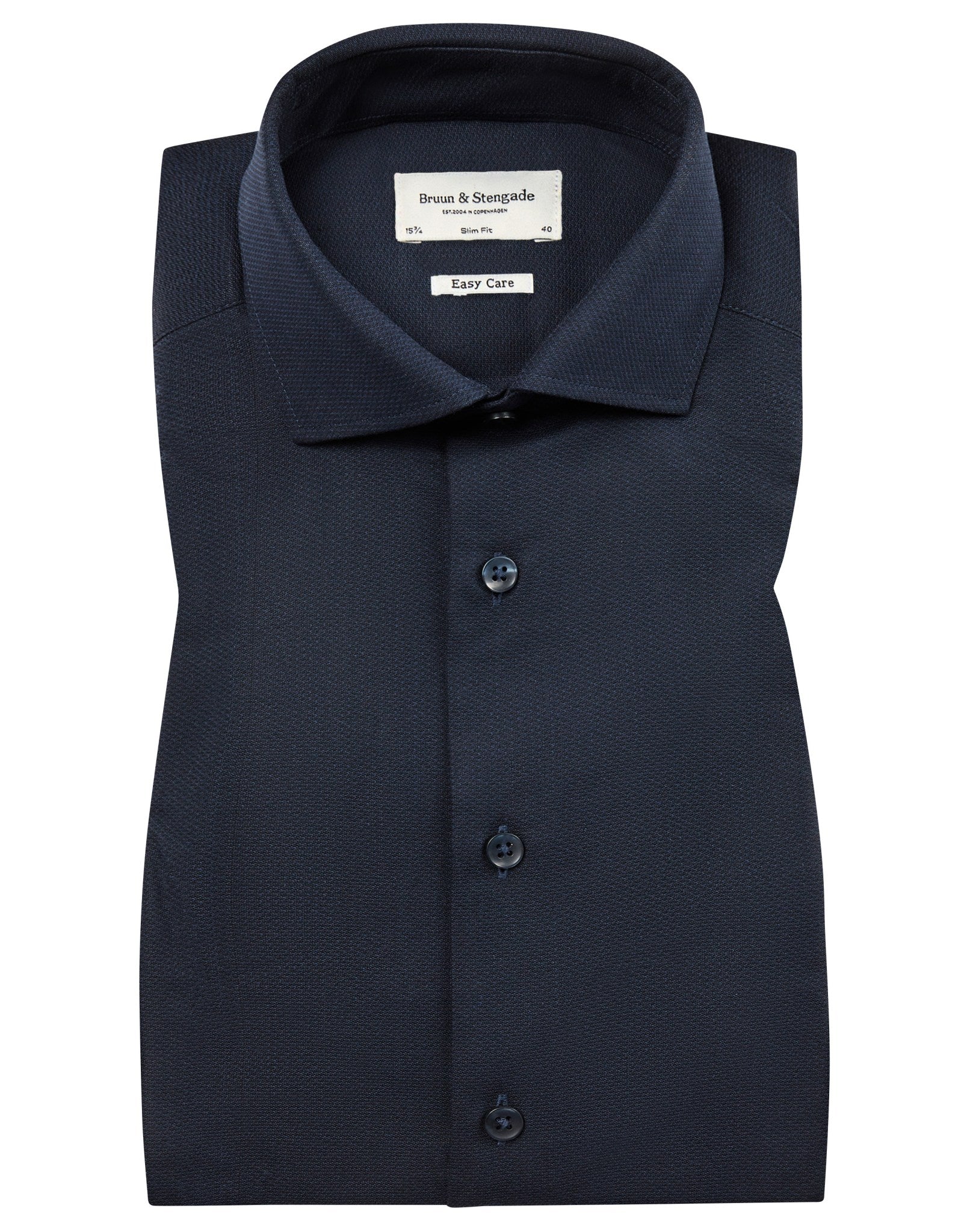 BS Nate Slim Fit Skjorte - Navy