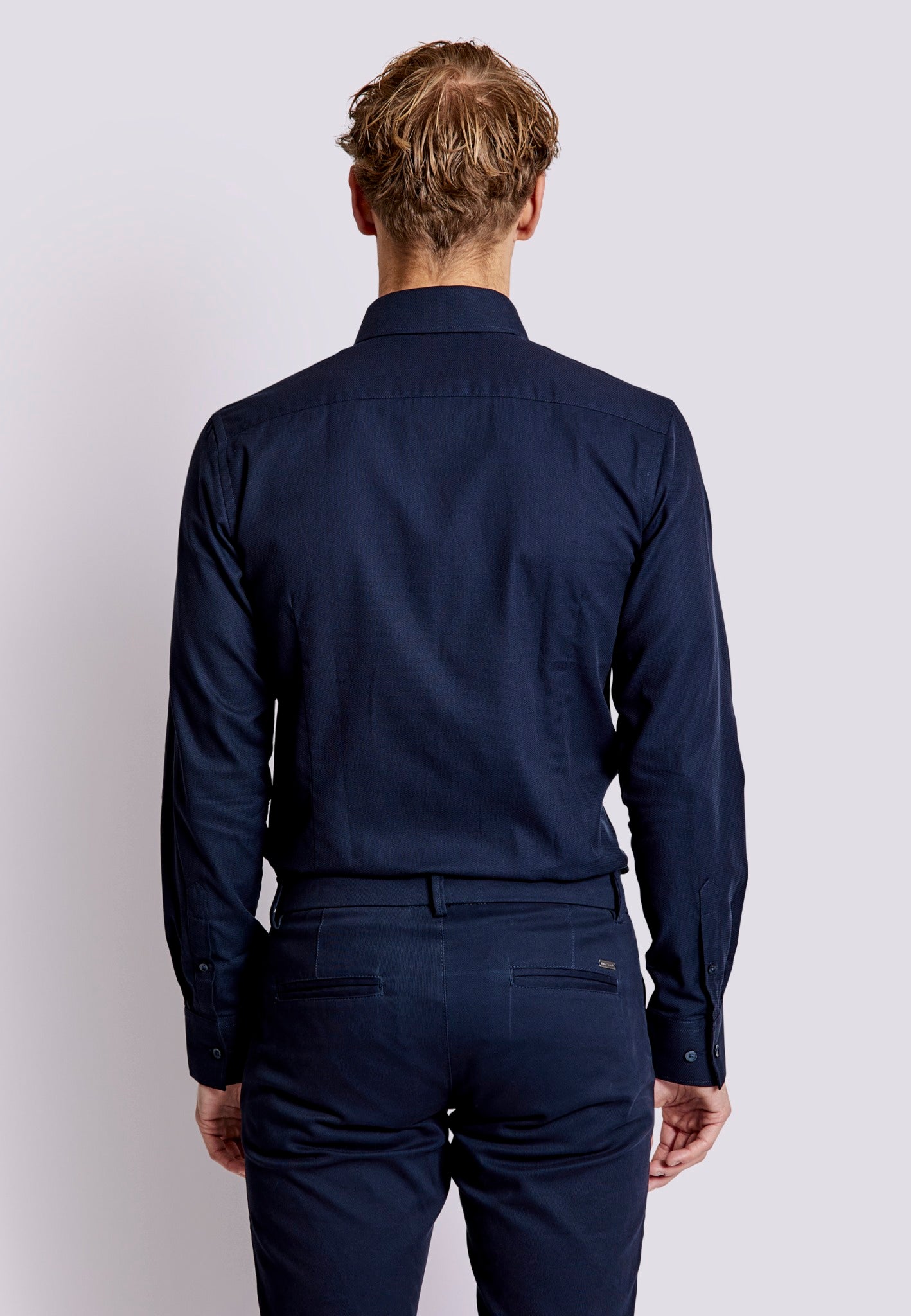 BS Nate Slim Fit Skjorte - Navy
