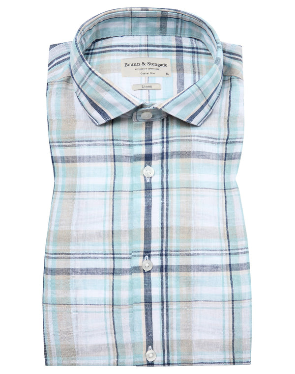 BS Almeria Casual Slim Fit Skjorte - Light Green