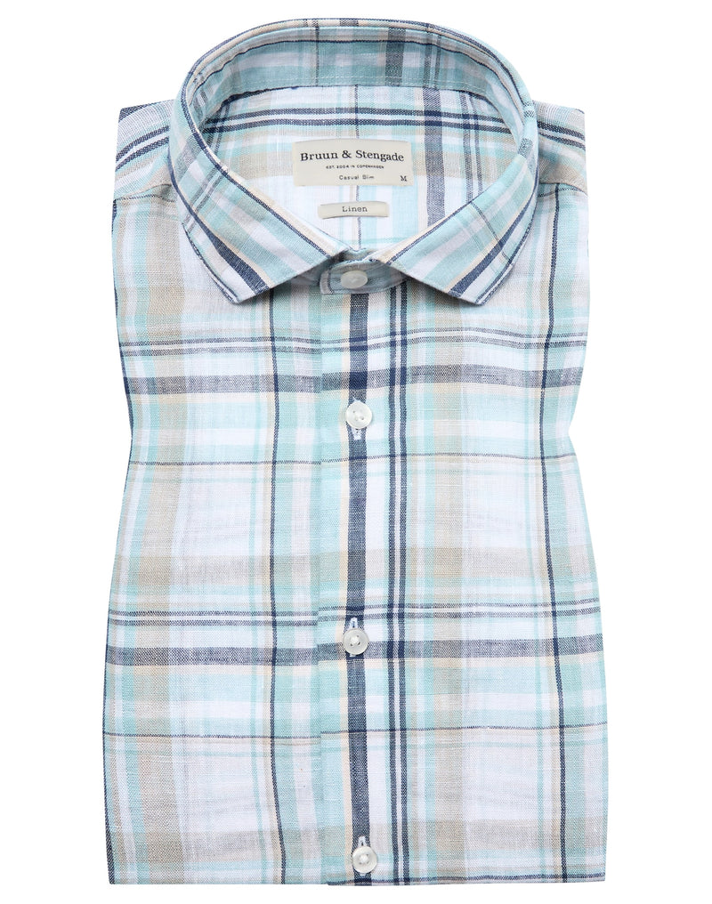 BS Almeria Casual Slim Fit Skjorte - Light Green